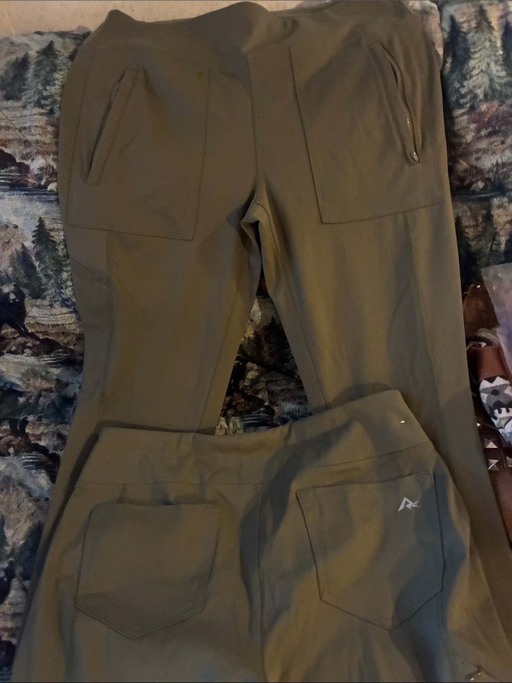 Women’s Olive Green Stretch Cargo Joggers work pants or casual pants